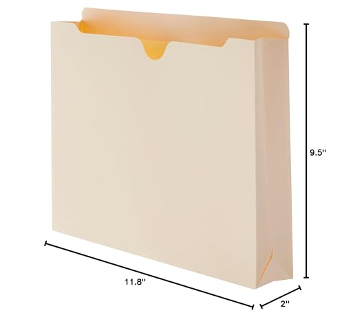 Eco-Friendly Basics Reinforced File Jackets, Letter Size, Straight-Cut Tab, 2 for Daily Use