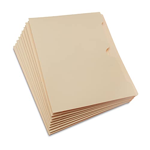 Eco-Friendly Basics Reinforced File Jackets, Letter Size, Straight-Cut Tab, 2 for Daily Use