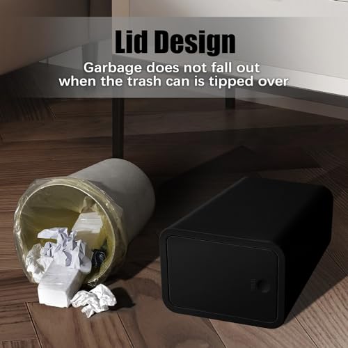 Modern TIPGO Bathroom Trash Can with Lid, 10 Liter/ 2.6 Gallon for Daily Use