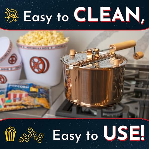 Minimalist Original Whirley Pop Popcorn Machine – 3-Minute Stovetop for Daily Use