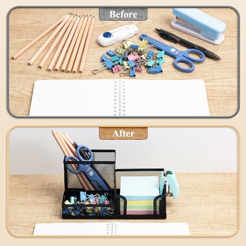 M&G Mesh Pen Holder Desk Organizers Pencil Holder for Desk