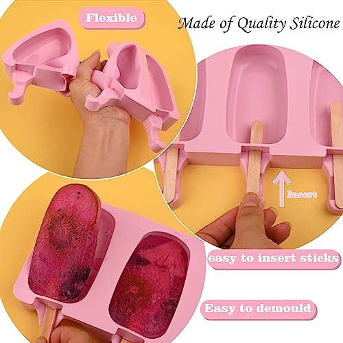 WMKGG Popsicle Silicone Molds Set, 2 PCS Ice for Daily Use