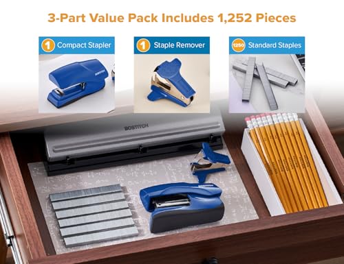 Classic Bostitch Office Heavy Duty 40 Sheet Stapler with 1250 Staples